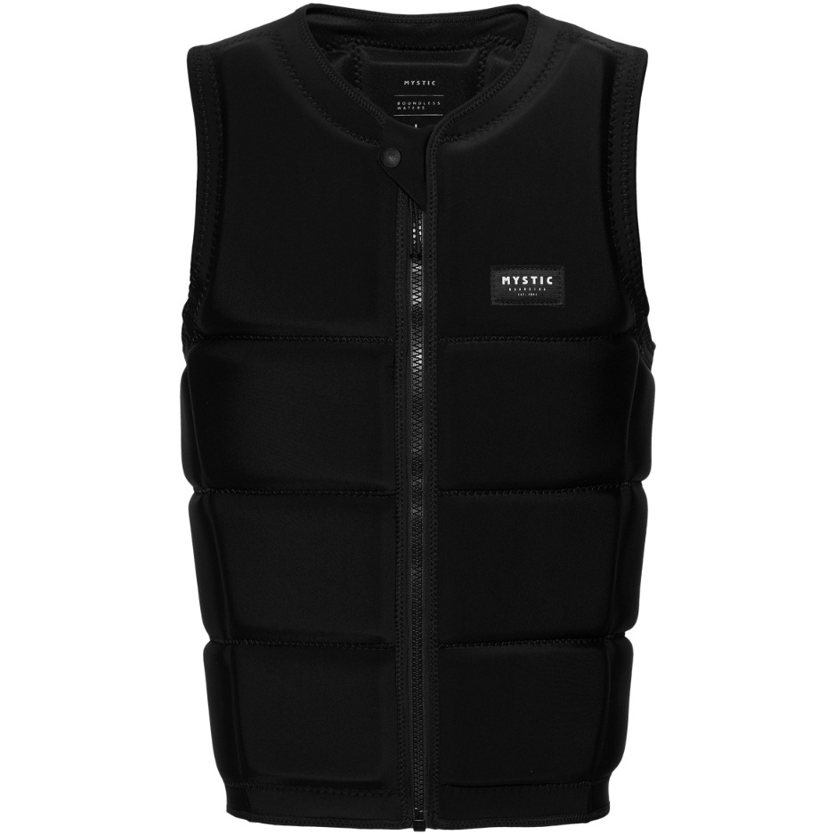 2026 Mystic Mens Star Front Zip Wake Impact Vest 35005.240245 - Black